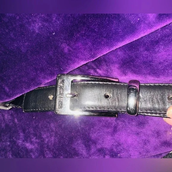 Harley Davidson Leather and Silver Branded Belt Vintage Sz S Harley Davidson Leather and Silver Branded Belt Vintage Sz S main image 2